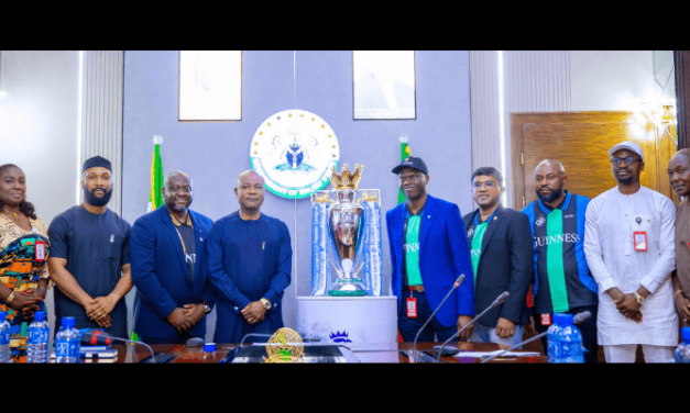Mbah receives EPL Trophy, seeks Guinness’ partnership to grow sports in Enugu